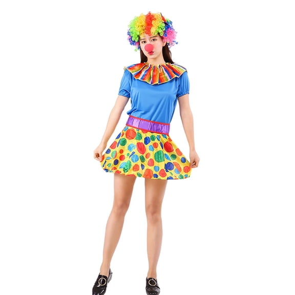 FYEGRE Elegant Carnival Clown Performance For Stage And With Tutu Skirt Outfit Sky Blue One Size