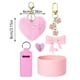 thumbnail image 3 of Colgante Bola De Pelo, Juego De Tazas De Silicona, Lazo, Pajita, Pareja De Peluches, Llavero Con Forma De Corazón., 3 of 4
