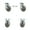 2 Swivel w/2 Bolt On Swivel Locks - 2 Rigid, variant on 8 Inch Thermoplastic Rubber Caster Set with 2 Brakes/Swivel Lock 2 Rigid SCC