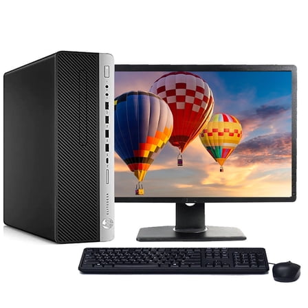 Restored HP ProDesk G5 Windows 11 Desktop Computer Intel Quad Core i3 CPU 8GB RAM 1TB HDD 22" LCD Monitor with Wireless Keyboard and Mouse (Refurbished)
