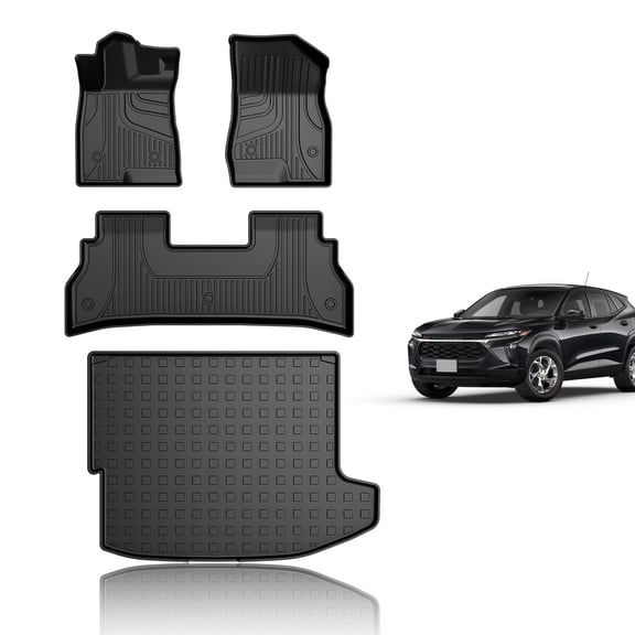 IKABEVEM Original 2024 2025 Trax Floor Mats & Cargo Liner for All Models - Custom Fit Trunk Mat - All Weather Car Mats for Chevrolet Trax 2024 2025