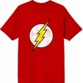 thumbnail image 4 of The Flash Thunderbolt Logo Men's Red Crew Neck Short Sleeve Tee-XXL, 4 of 6