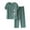 Green, variant on Rovga Women Sets Outfits Short Sleeve Summer Cardigan Top Female Loose Middle Aged Elderly Suit Shirt Cotton Linen Two Pieces Top Pants Clothes Sets Streetwear