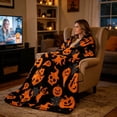 thumbnail image 4 of Yeciiwht Halloween Blanket - Soft Flannel Throw Blankets Warm Cozy Nap Blanket for Sofa, Couch, Bedroom & Office, Festive Decorative Blanket for All Seasons, 4 of 7
