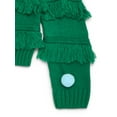 thumbnail image 3 of Holiday Time Girls Fringe Cardigan Sweater with 3D Trim, Sizes 4-18 & Plus, 3 of 4