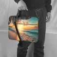 thumbnail image 5 of Lsque Tropical Sunset Beach Scene Pattern Laptop Bag – Portable & Slim Single-Shoulder Computer Case with Adjustable Strap, Protective, Lightweight for 13”/14”/15.6” Laptops, 5 of 8