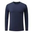 thumbnail image 6 of UAMVSH Sun Protection Shirts for Men Color Block Fashion Running T-Shirts Casual Lightweight Long Sleeve Athletic Tops with Thumb Hole(X-Large,Navy), 6 of 7