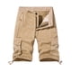 thumbnail image 2 of pstuiky Pantalones cortos para hombre, Pantalones cortos cargo casuales de moda para hombre, con bolsillos y botones, cintura elástica Pantalones cortos cargo, 2 of 7