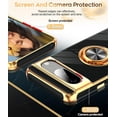 thumbnail image 2 of LEYI For Google Pixel 8 Case, 360 Rotatable Ring Holder Magnetic Kickstand, Plating Rose Gold Edge Protective Google Pixel 8 Case, Black, 2 of 7