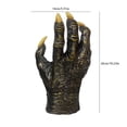 thumbnail image 3 of WHEANG Gloves Halloween Skeleton Gloves Werewolf Wolf Hand Gloves Wolf Gloves Halloween Gothic Cat Gloves Masquerade Devil Finger Gloves One Size Green, 3 of 7