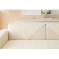 thumbnail image 3 of OctoRose Super Soft Cotton Pre-washed Quilted Sofa Couch Throw Cover Sectional Sofa Loveseat Cover 35x94 inch Beige, 3 of 3