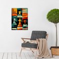 thumbnail image 2 of Chess Board And Pieces Modern Abstract Oil Large Wall Art Poster Print Thick Paper 18X24 Inch, 2 of 4
