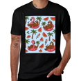 thumbnail image 2 of T-shirt Tropical Summe  Soft Cotton Adult Heat-Transfer Graphic T-Shirt - 180g Breathable Fabric, Unisex Summer Casual Wear with Durable Heat-Printed Design, 2 of 10