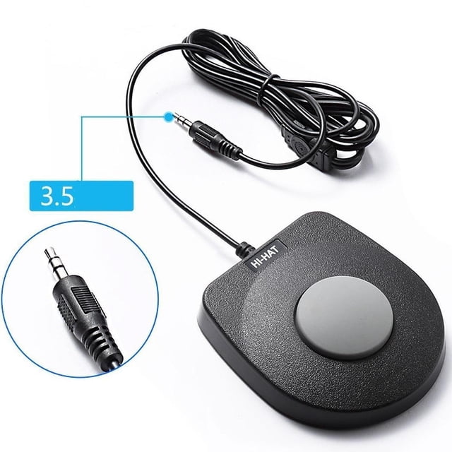 Pedal de sustain para batería electrónica, accesorios para instrumentos musicales, repuesto de pedal de batería profesional portátil para órgano Interfaz de 35 mm