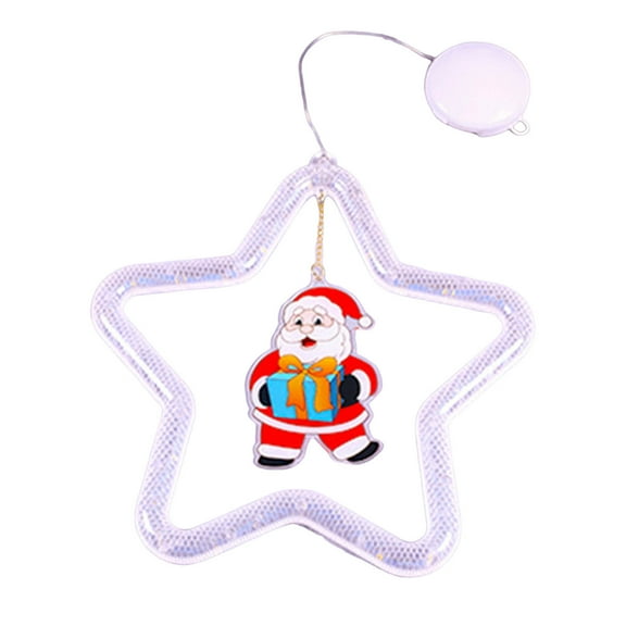 JoyMoreHome Christmas Window Lights,Battery Powered Christmas Tree Lights Hanging Christmas Window Decorations with Suction Cup for Xmas,New Year,Indoor Fireplace Outdoor Party Decor