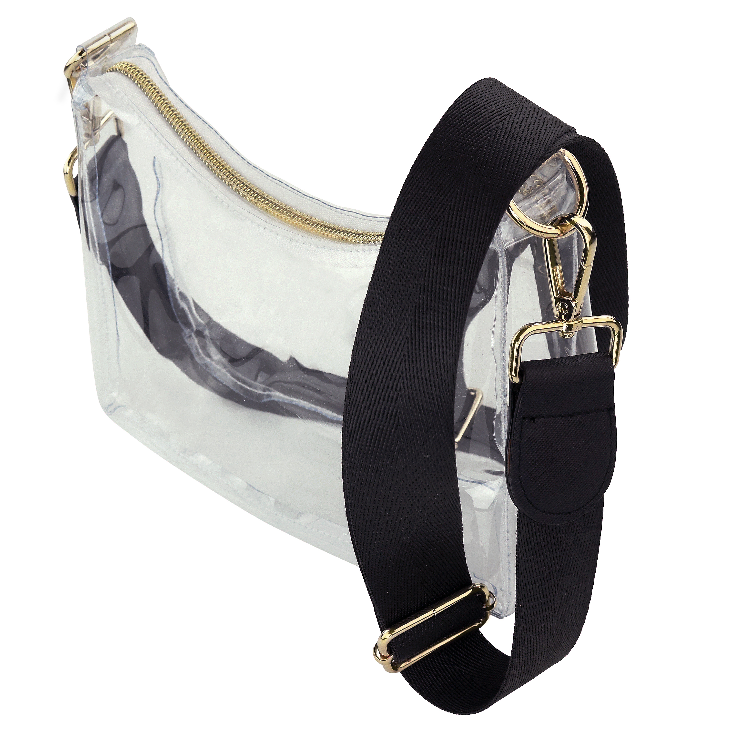 Hello Hobby Clear Crossbody Handbag with Gold Zipper photo 4
