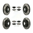 thumbnail image 1 of Transit Auto Front Rear Coated Drilled Slotted Disc Brake Rotors and Ceramic Pads Kit for Car Ford Escape C-Max KDT-100338, 1 of 11