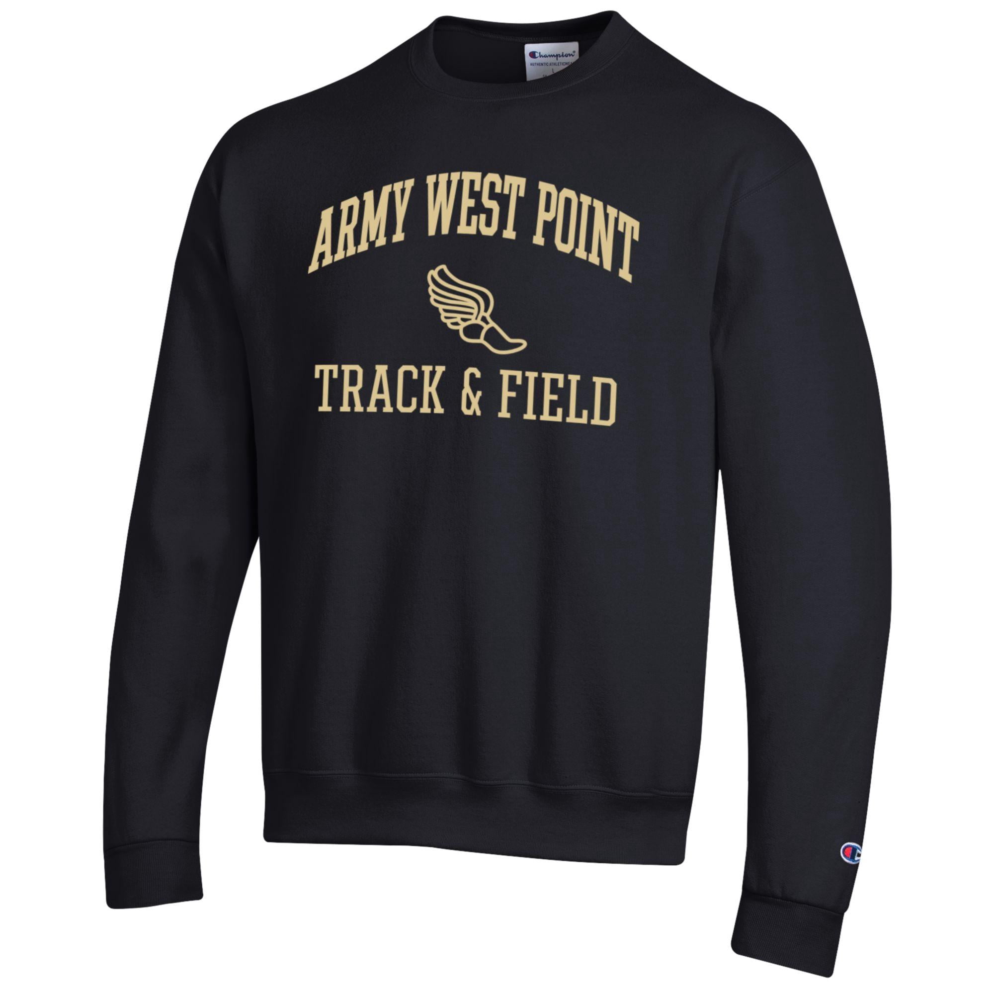 Men's Champion  Black Army Black Knights Track & Field Icon Powerblend Pullover Sweatshirt