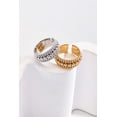 thumbnail image 2 of Vintage Gold and White Gold 925 Silver Adjustable Beaded Rings, 2 of 6