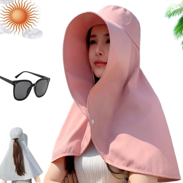 Sombrero del cubo de la protección ULTRAVIOLETA de las señoras de la moda del verano, nuevo sombrero estupendo de la visera del chal de las mujeres con la solapa del cuello