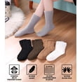 thumbnail image 2 of Womens Fuzzy Socks Super Soft Fluffy Winter Warm Cozy Home Sleeping Socks 5 Pairs, 2 of 6