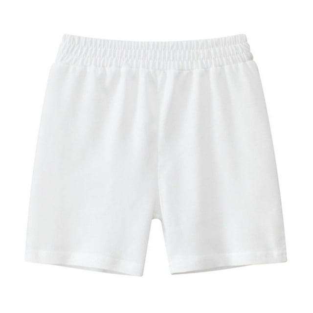 Odeerbi 1-9 Años Niños Niñas Verano Bermudas Algodón Colores Sólidos Pantalones Cortos Transpirables