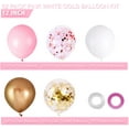thumbnail image 7 of GuassLee 62Pcs 12'' Pink Gold Confetti Latex Balloons Kit, Confession Proposal Wedding Decoration, 7 of 7