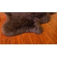 thumbnail image 2 of Soho Luxurious Faux Sheepskin Pelt Brown Shag Area Rug or Runner, 2 of 5