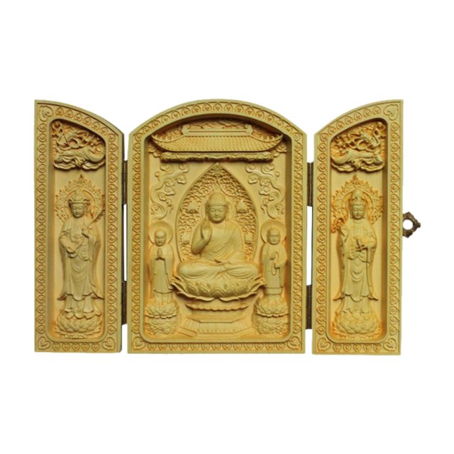 Figura de los tres occidentales para salpicadero de coche, adorno budista, decoración realista y vívida, escultura en miniatura, suministros