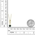 thumbnail image 6 of Gem Stone King 10K Yellow Gold Green Mystic Topaz and Lab Grown Diamond Pendant Necklace for Women | 1.03 Cttw | Gemstone November Birthstone | Round 6MM | With 18 inch Chain, 6 of 6