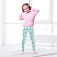 thumbnail image 5 of joogoo Girls' Leggings Strawberry on Blue Yoga Pants 6T, 5 of 8
