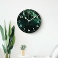 thumbnail image 4 of 12 Inch Wall Clock Battery Operated Silent Clock Decorative for Office, Kitchen, Outdoor, Living Room，Green Fire Flame Sparkle Dragon Head on Black Exquisite, 4 of 4