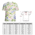 thumbnail image 2 of Floral Colorful Flower Women's Short Sleeve T-Shirt Crew Neck Casual Summer Trendy Loose Fit Tops, 2 of 6