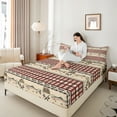 thumbnail image 4 of Castle Fairy Big Bass Fish Twin Sheet Sets 3pcs for Boys Girls,Fishing And Hunting Twin Fitted Sheet Microfiber,Geometric Plaid Grid Breathable Flat Sheet,Microfiber Bedroom Decor, 4 of 7
