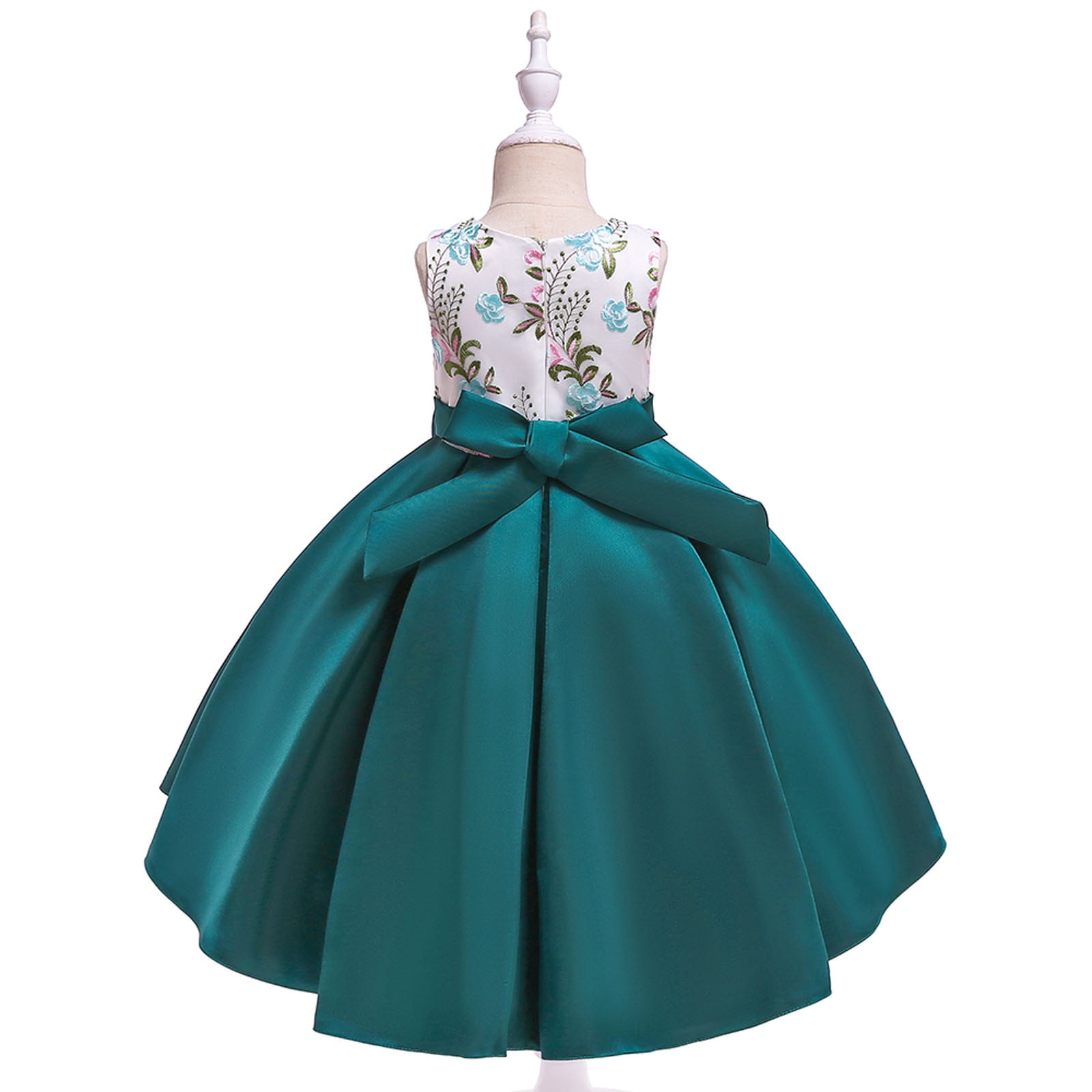 Edvintorg 3-8Years Dress For Girl Solid Color Pearl Embroidery Bowknot  Birthday Party Flowers Gown Kids Dresses Children's Party Dress On  Clearance - Walmart Business Supplies