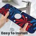 thumbnail image 6 of Fuzoiu Red White Blue Fireworks Print Kitchen Faucet Suction Pad, Sink Splash Guard Faucet Mat, Faucet Handle Drip Catcher Tray Drying Mat For Bathroom Kitchen Bathroom Countertop, 6 of 7