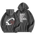 thumbnail image 1 of WEAIXIMIUNG Sweat à Capuche Zippé pour Femmes, Manches Longues, Imprimé Graphique, Léger, Pull de Football, 1 of 4