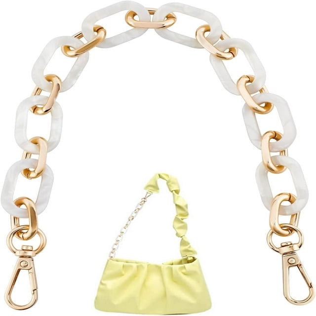 HLONK 4 Colors Metal Chain Extender 4.9 Inch Short Chain Bag Strap Extender Replacement Mini Purse Chain with Spring Gate Ring Decoration Chain for Satchel Shoulder Bag Crossbody Bag
