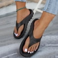 thumbnail image 4 of Rokment Ortho Flip Flops for Women Lightweight Waterproof Bathroom Shower Slippers Beach Summer Swim Pool Non Slip Walking Slip on Slides Water Sandals Black Size 6.5, 4 of 7