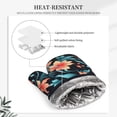thumbnail image 5 of XMXT 2 Pcs Silicone Oven Mitts, Wonderful Orange Flowers Thickened Non-Slip BBQ Gloves, Multicolor, 5 of 9