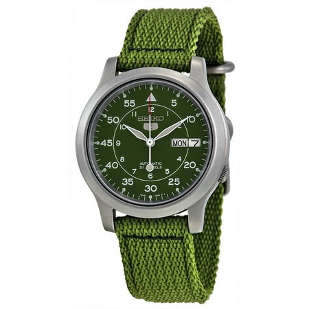 Seiko 5 Military Green Canvas Automatic Men Seiko 5 Military Green Canvas Automatic Men