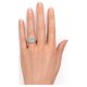 thumbnail image 2 of JeenMata Anillo de Compromiso Halo - 2 TCW de Moissanita de Talla Brillante Redonda - Infinito - Baño de Oro Blanco de 18 K sobre Plata, 2 of 6