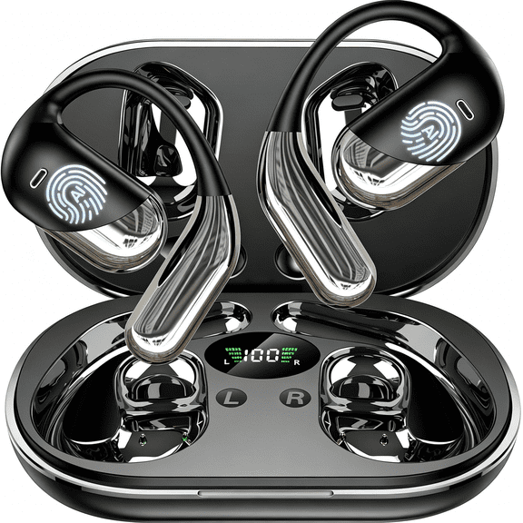 GJX Ai Translation Earbuds: Real-Time 2-Way Language Translator Device(198 Languages)For Face-To-Face&Travel,Bluetooth Headphones,Audifonos Traductores-Classic Black
