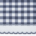 thumbnail image 2 of Woven Trends Designer Home Modern Kitchen Curtain Panels, 24L x 29W Inches Blackout Window Tier Pair Set, Premimum Cotton Blend Buffalo Classic Country Plaid Gingham Checkered Design, Navy, 2 of 7