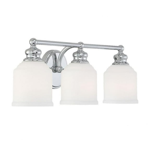 3 Light Bath Bar-Traditional Style with Mid-Century Modern and Vintage Inspirations-7.75 inches Tall By 24 inches Wide-Polished Chrome Finish Bailey