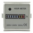 thumbnail image 3 of Contador De Horas, Contador De Horas De Alta Precisión Montaje Integrado 220-240V 0.3W Con Indicador Para Generadores Para Compresores, 3 of 7