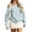 58# Sky Blue, variant on Women One Off Shoulder Leopard Print Sweatshirt Oversized Pullover Drop Shoulder Long Sleeve Fall Top Loose Fit Fleece Jumper Shirt Asymmetrical Tops White S