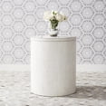 thumbnail image 5 of Modern Farmhouse White Drum End Table, 5 of 5