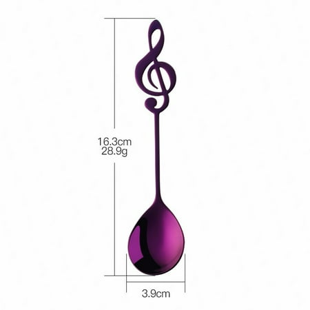 

1Pc Household Dessert Spoon Stainless Steel Musical Note Spoon Color Spoon Restaurant Creative Color Tableware Kitchen Utensils
