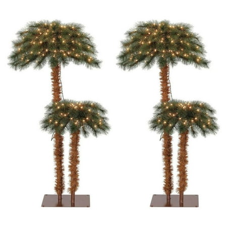Island Breeze Artificial Tropical Christmas Palm Tree with Lights (2